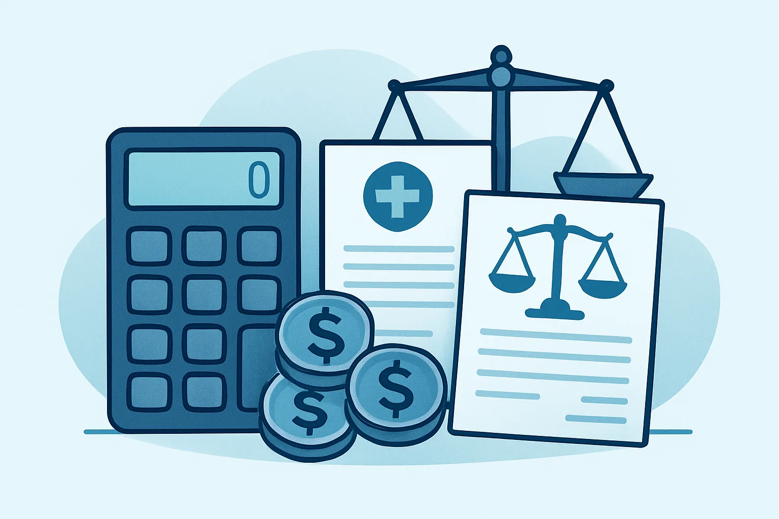 Illustration of calculating the value of a personal injury claim