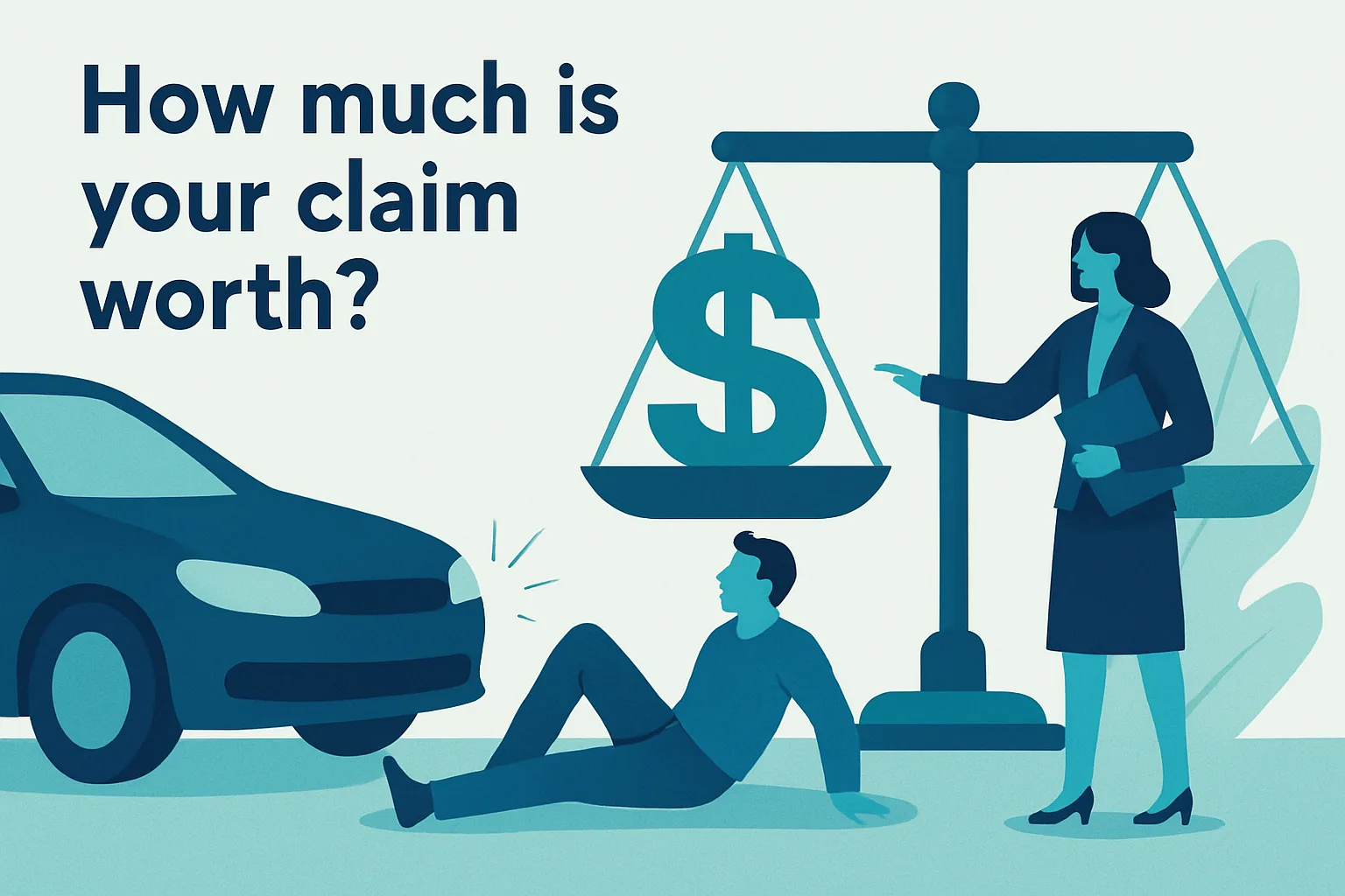 Illustration about pedestrian accident settlements: how much is your claim worth?