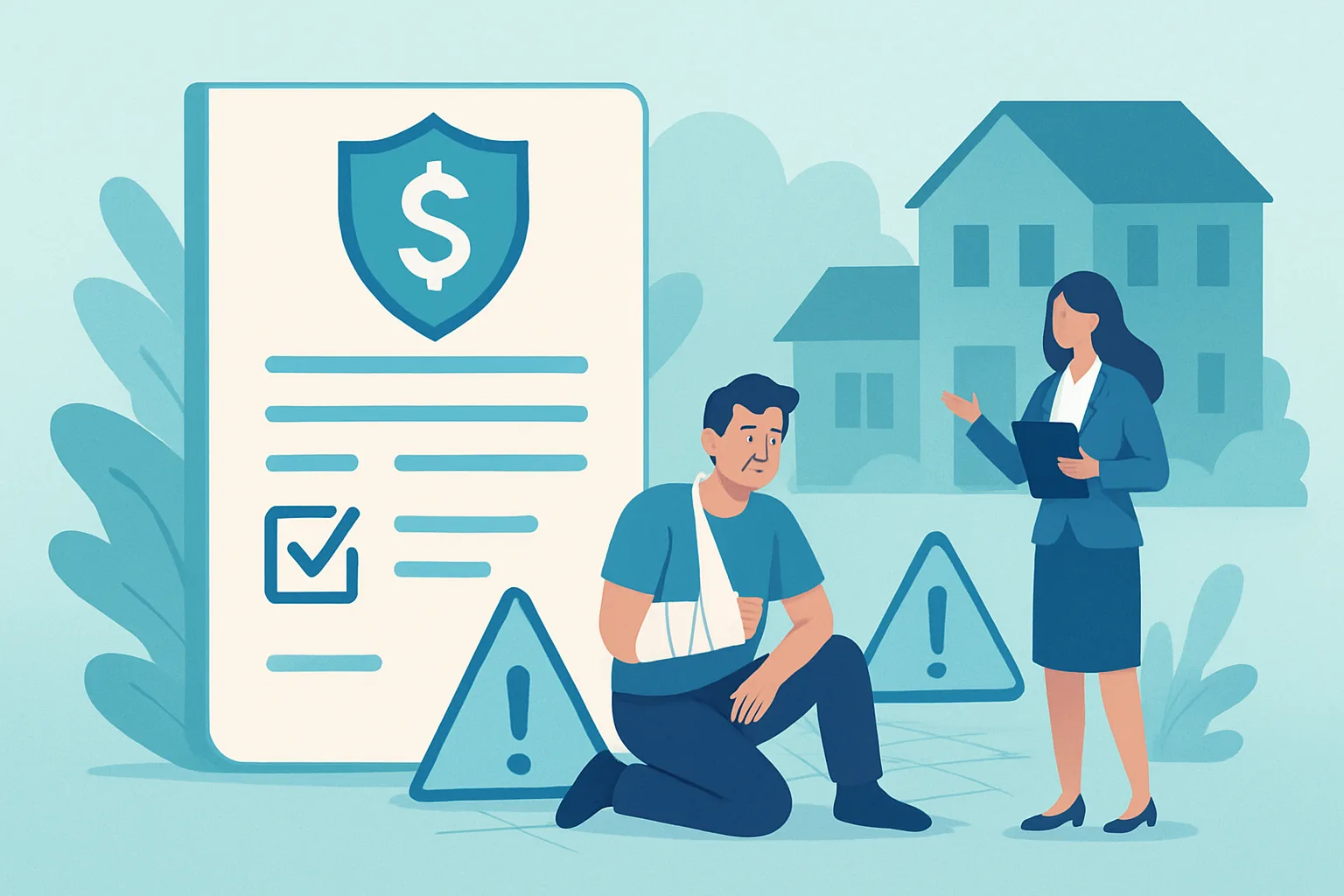 Illustration about premises liability claims: when a property owner owes you compensation