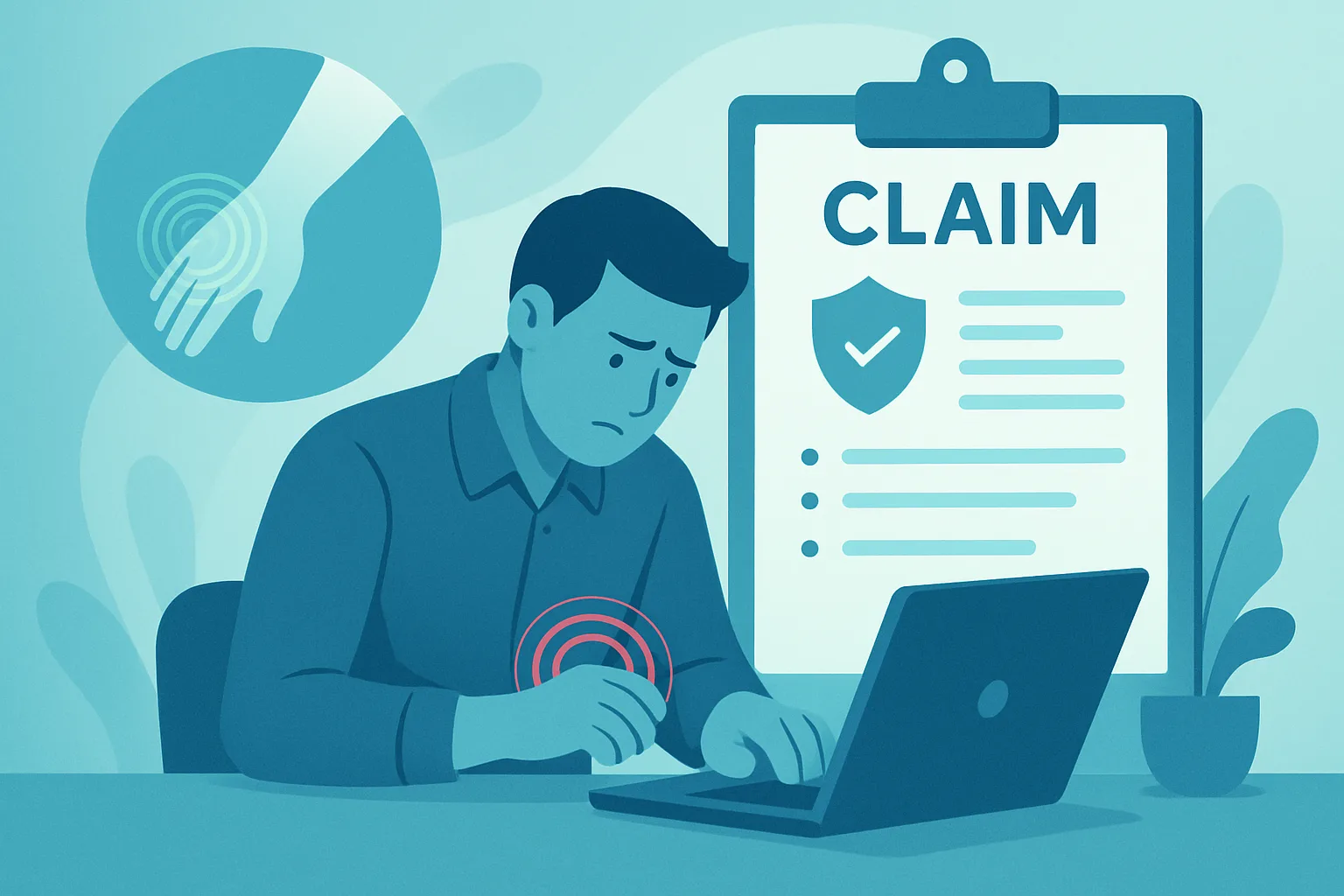 Illustration about repetitive strain injury workers comp claims