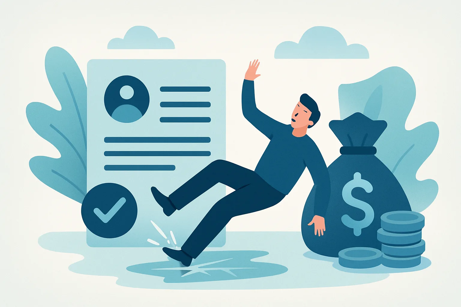 Illustration about slip and fall on ice: settlement amounts and claims