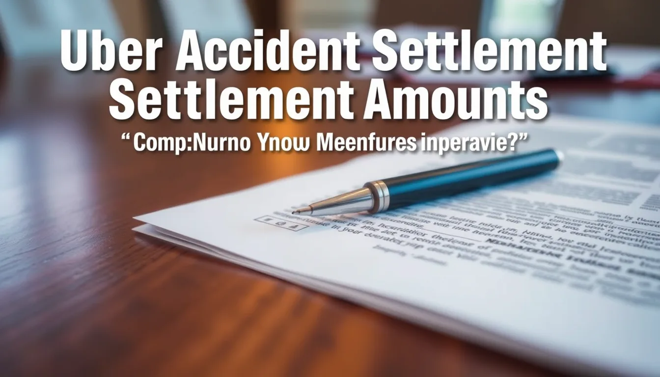 Key information: Uber accident settlement amounts: how much can you recover?