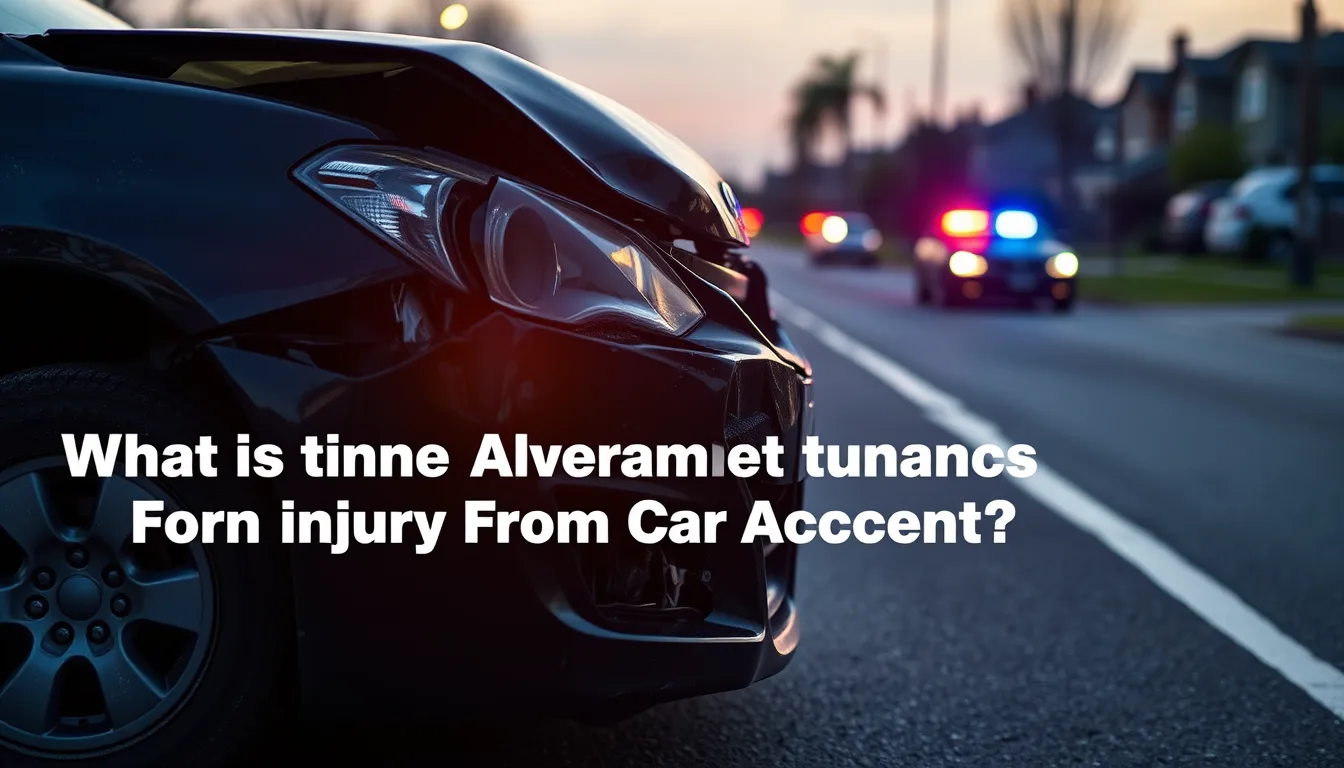 What is the average settlement for a burn injury from a car accident?