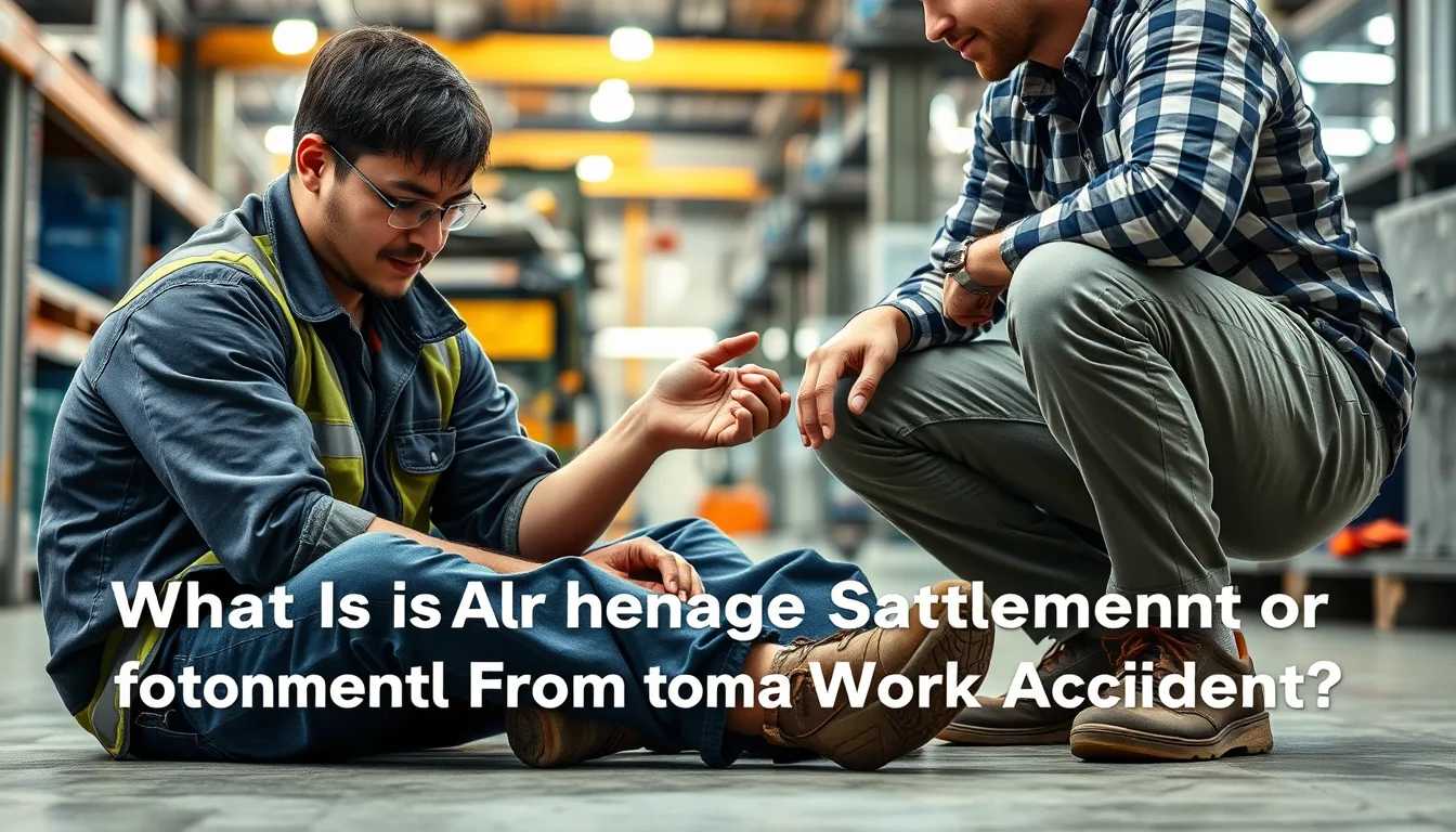 What is the average settlement for an amputation from a work accident?
