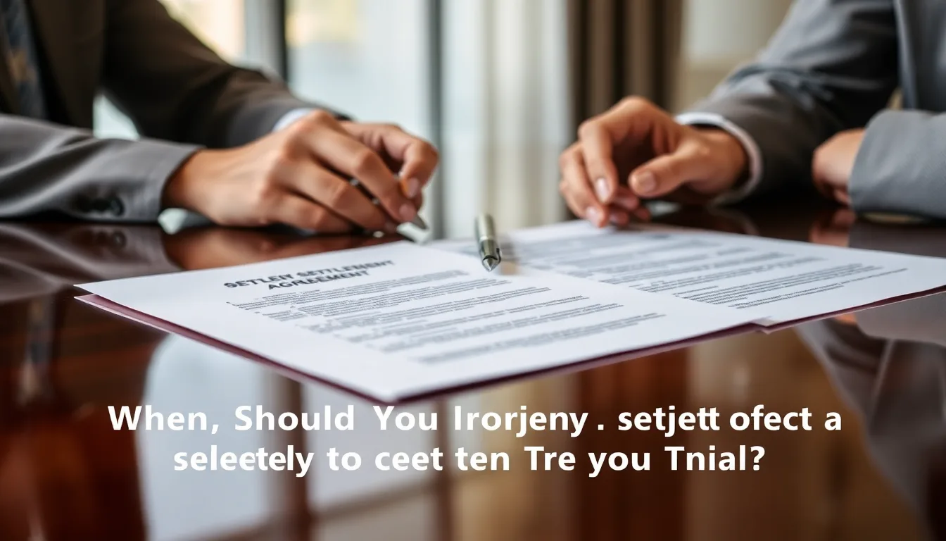 When should you reject a settlement offer and go to trial?