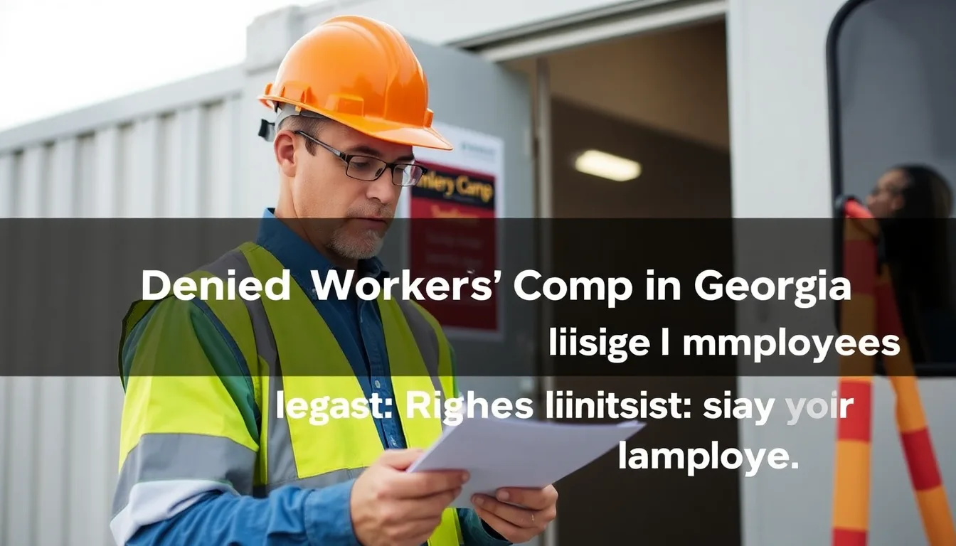 Related guide: Denied workers' comp in georgia? your legal rights as an injured employee