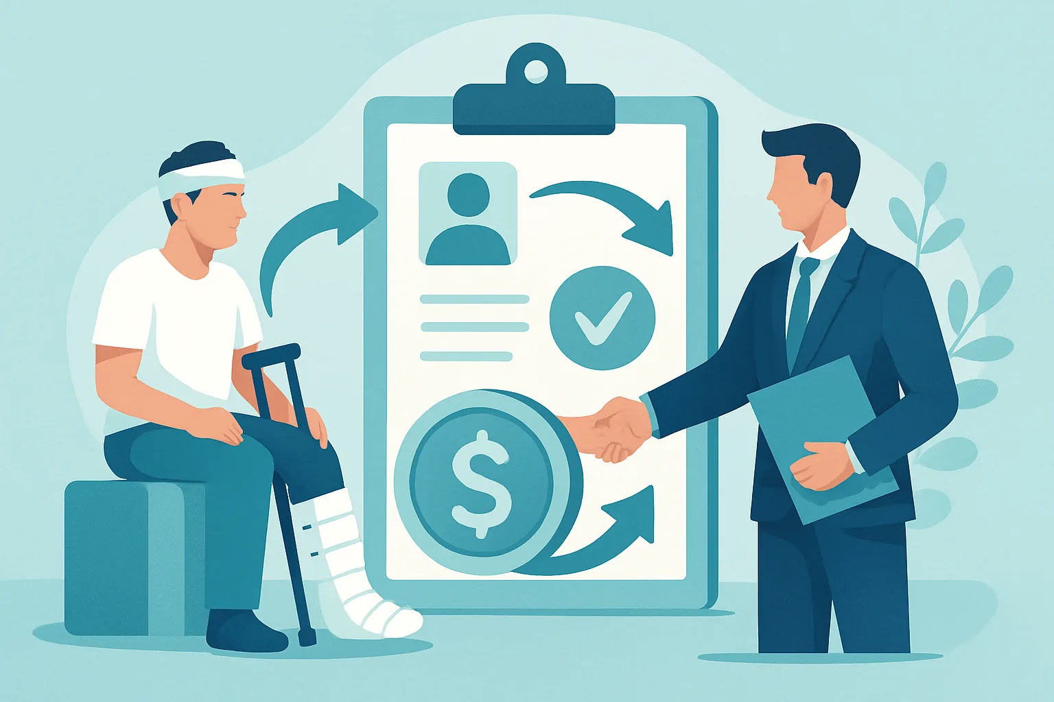 Illustration about workers comp lump sum settlement: how it works