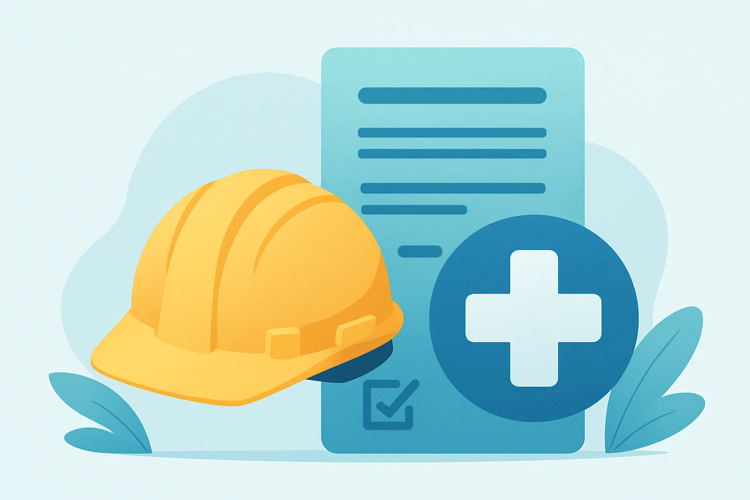Illustration of a workers' compensation claim for a workplace injury